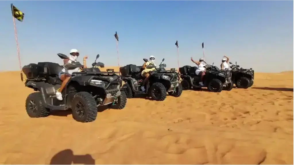 Sharing Evening Desert Safari with BBQ Dinner and 30 Mins Quad Bike Single Seater
