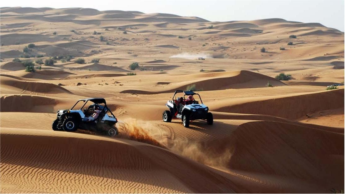 Sharing Basis Evening Desert Safari with Dune Buggy